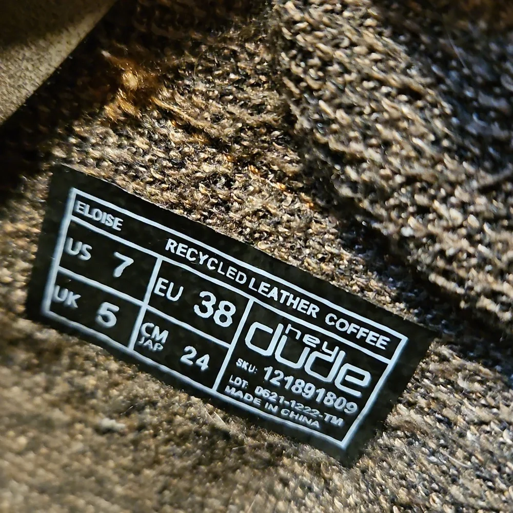 Hey Dude Eloise High Top Shoes Slip On Sneakers Grey Brown Taupe Size 7 Size 38 - Picture 15 of 16